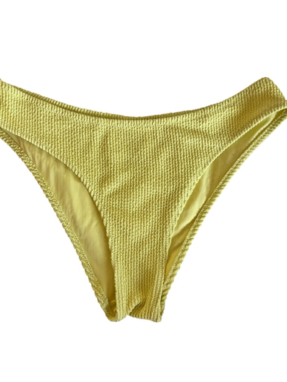 H&M Yellow Textured Bikini Bottom